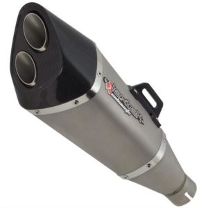 VP6 Matt S/Steel Tri Oval Exhaust Silencer 51mm-shop-image
